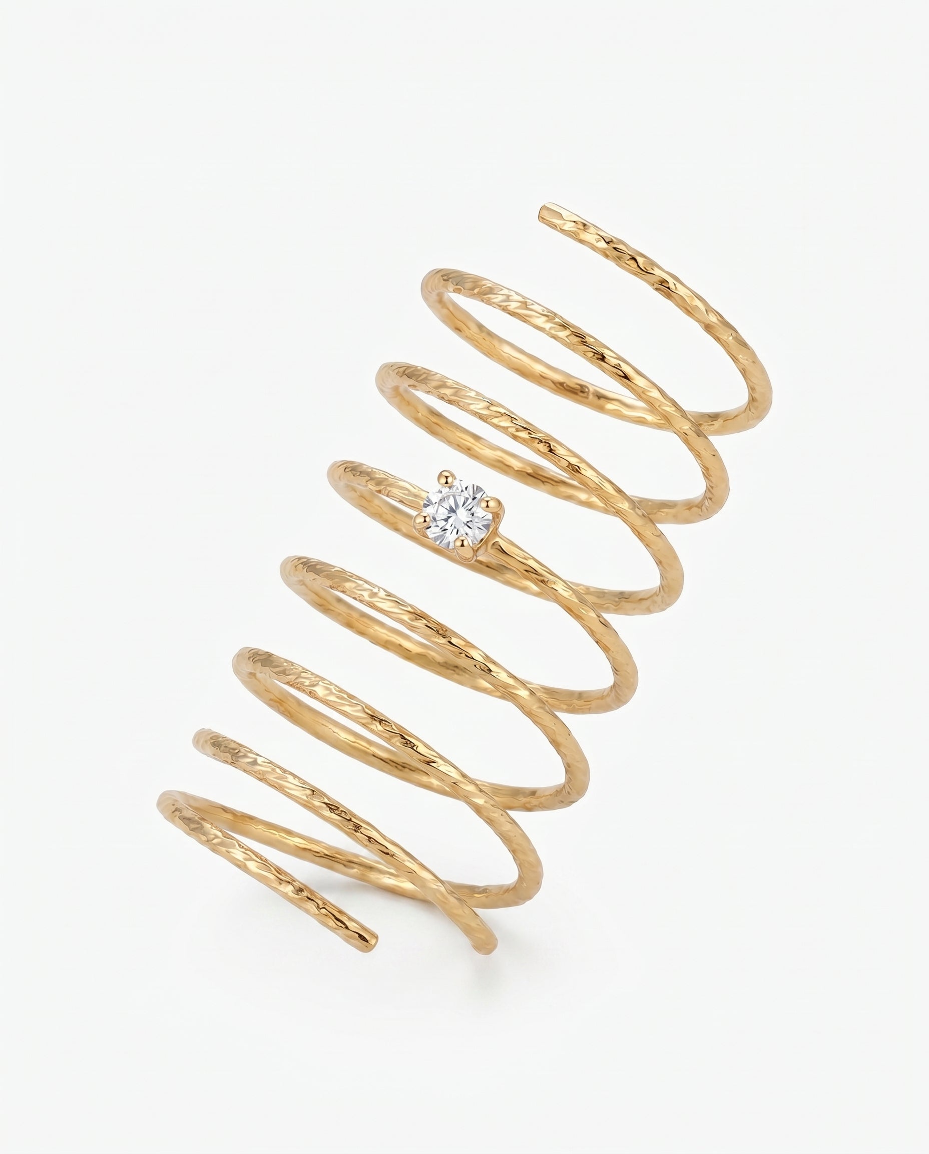 Sculptural Gold Ring – Organic Molten Band, Wide Wire Ring Adjustable, Handmade Minimal Statement Ring