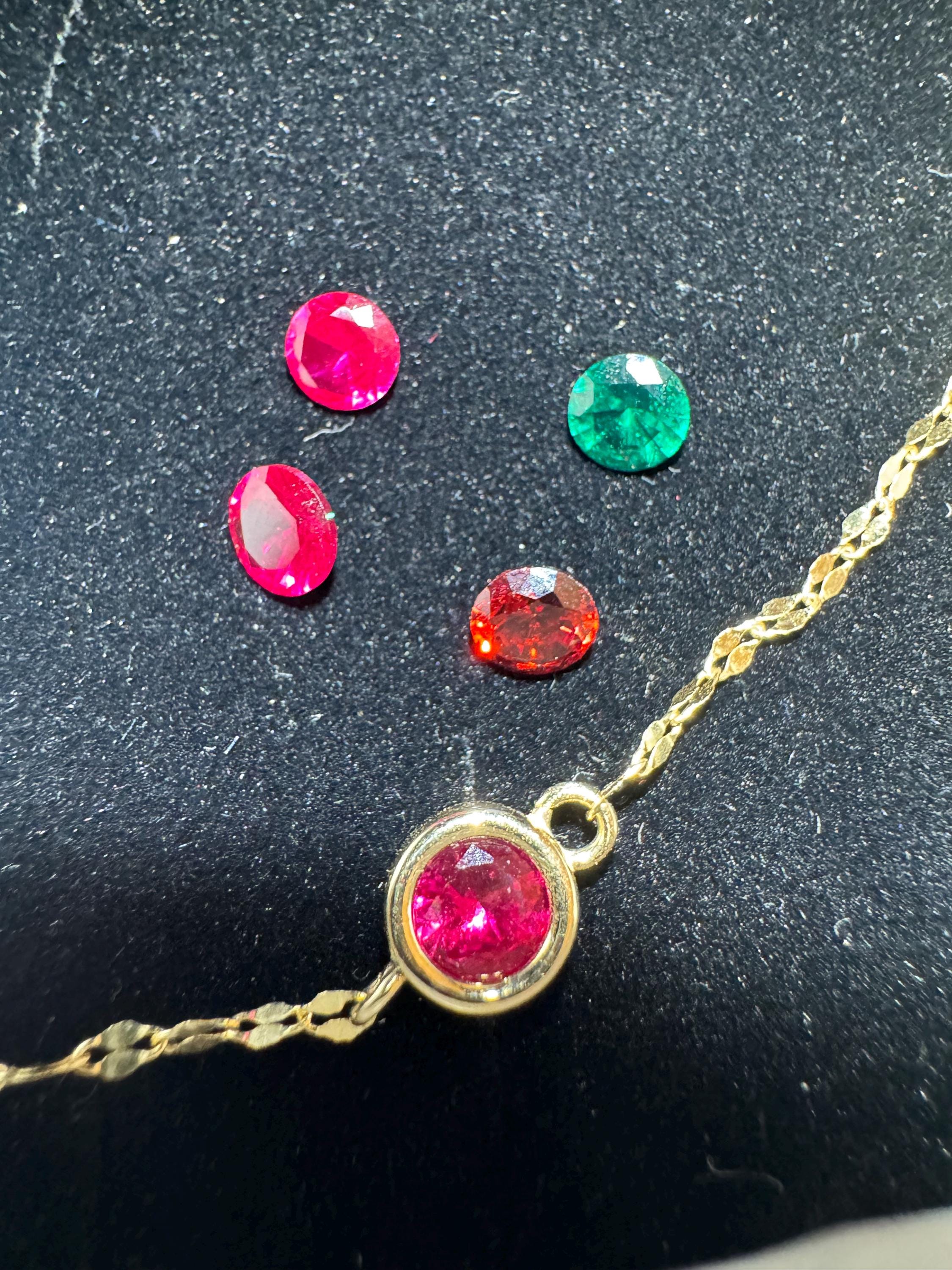 Birth Stone Bracelet – 14K Solid Gold Grandma Bracelet, Couple Bracelet, Custom Gift for 16th Birthday or Anniversary