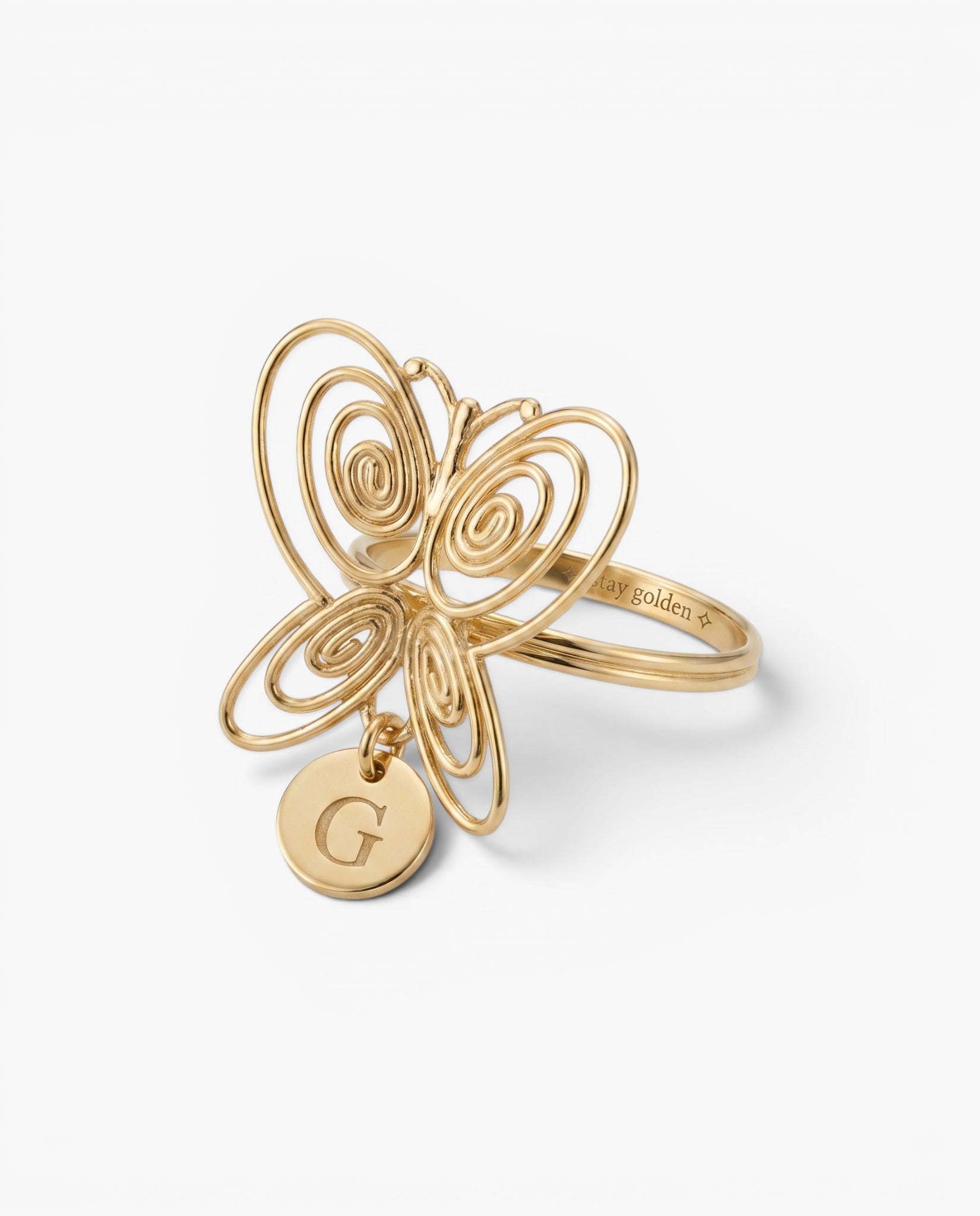 Butterfly Spiral Ring