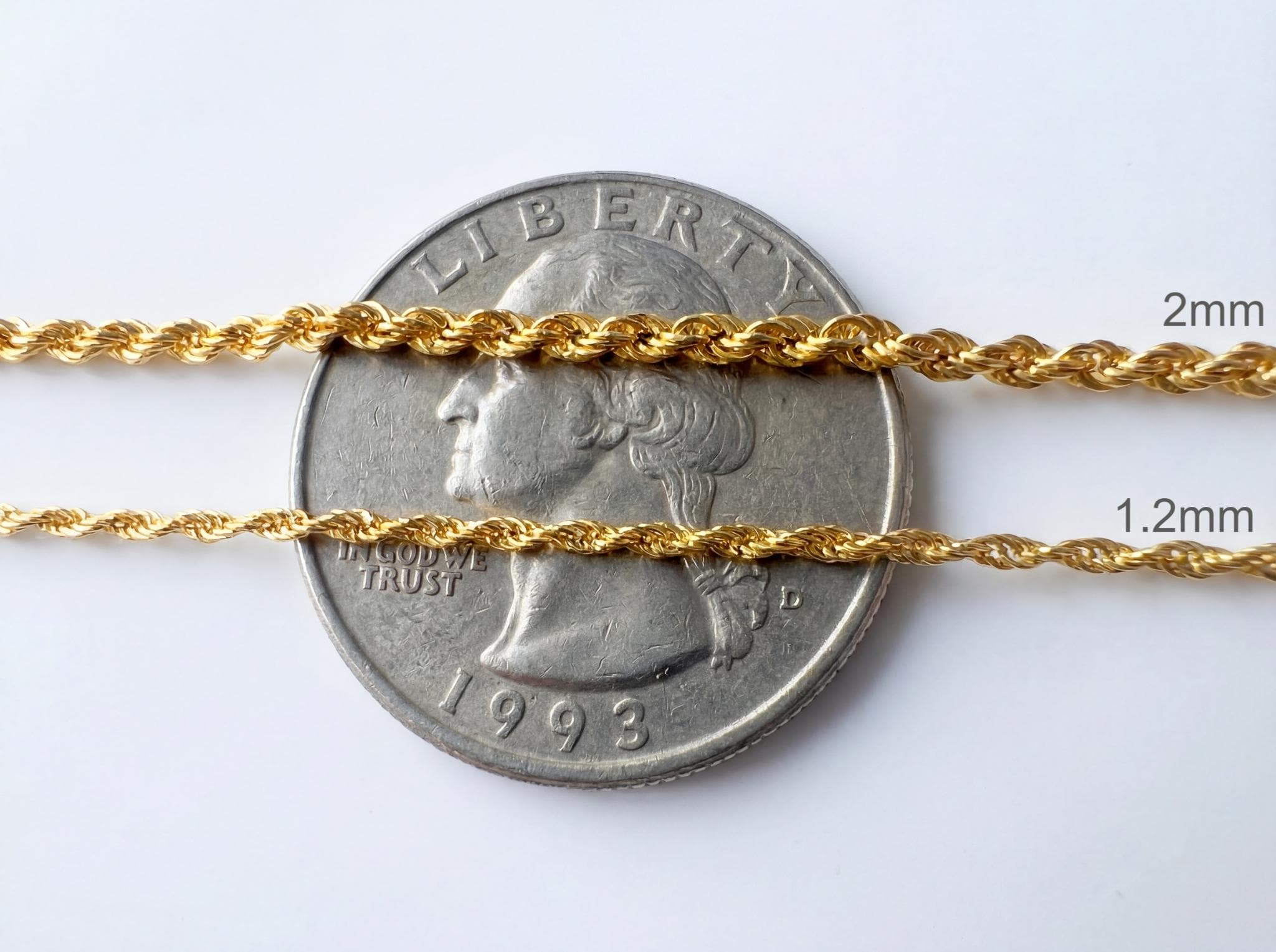 14K Solid Gold 3D Bullion Bar Necklace – Mini Gold Ingot Pendant on Gold Rope Chain, Wealth Symbol Jewelry