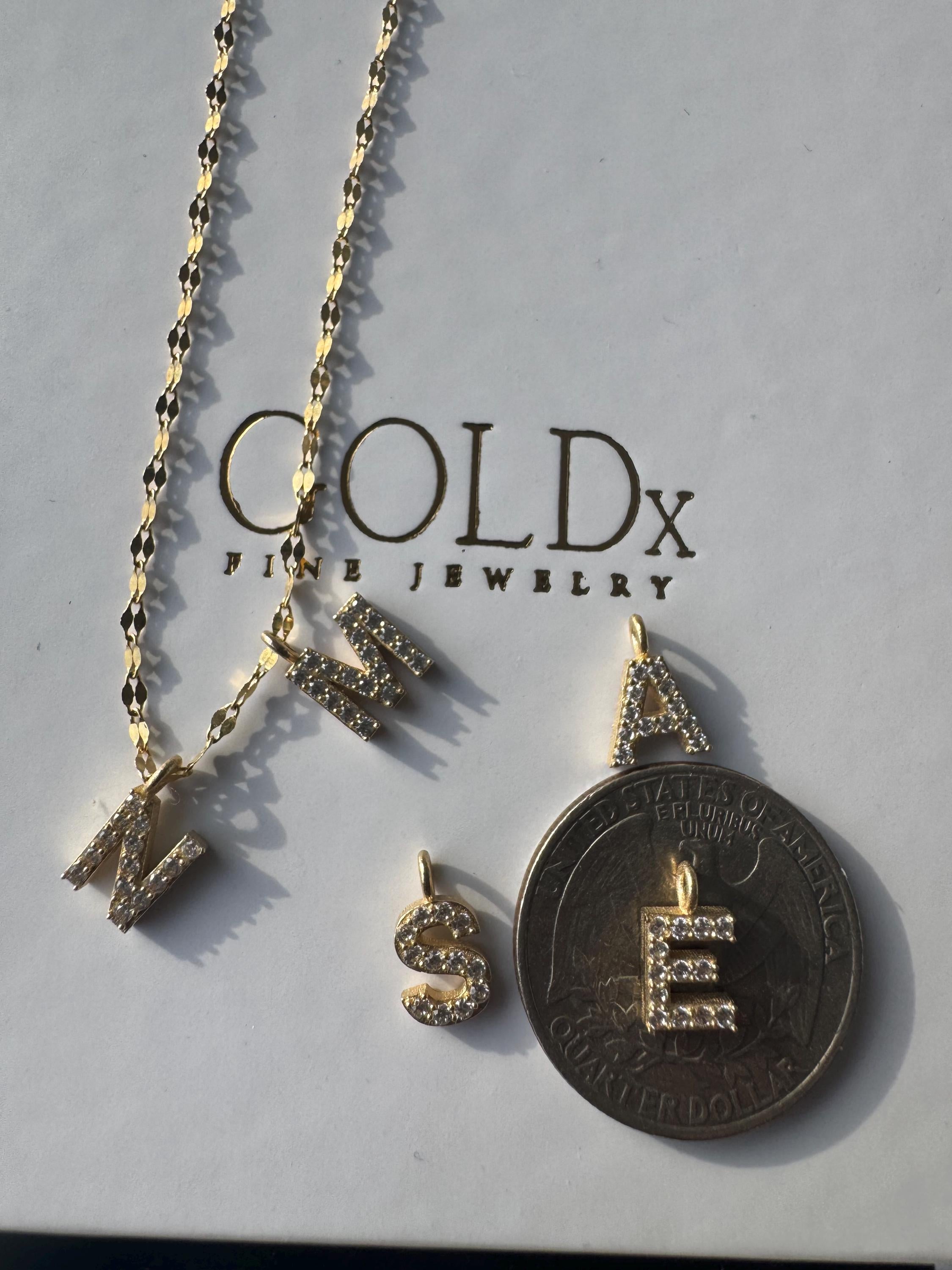 14K Solid Gold Multi Initial Necklace – Custom Double Letter Necklace, Personalized Gold Name Jewelry, Dainty Everyday Gift for Her