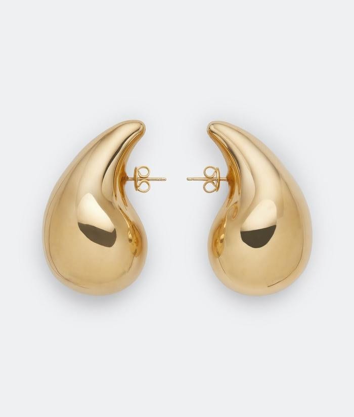 14k Gold Teardrop Earrings • Drop Earrings • Chunky Dome Hoop Earrings • Hailey Earrings • y2k Hoop • GOLDx